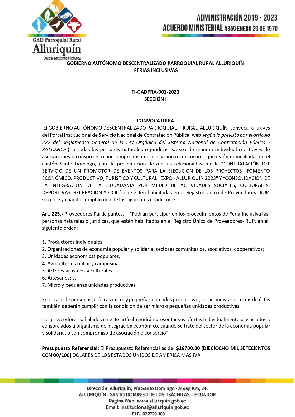CONVOCATORIA FERIA ALIMENTACION 1